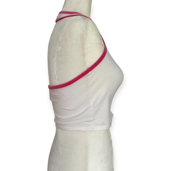 Primark x Barbie Malibu Pink White Halter Top - Picture 2 of 3